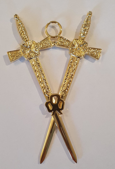 Craft Lodge Officers Collar Jewel - Sword Bearer (Scottish) - GILT - Click Image to Close